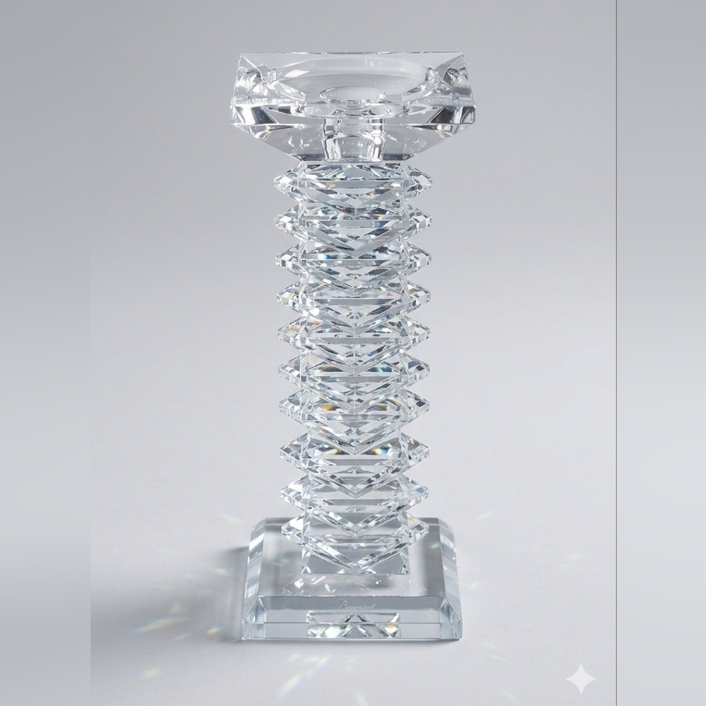 Crystal Eye Votive Candle Holder – Clear Geometric Prism Luxury Decor